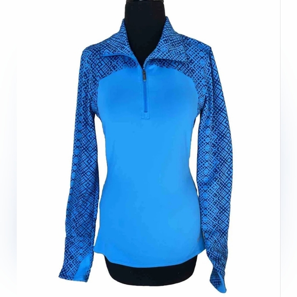 Two Under Armour fitted partial-zip performance sweatshirts S - Picture 2 of 14